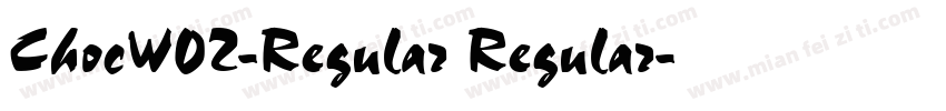 ChocW02-Regular Regular字体转换